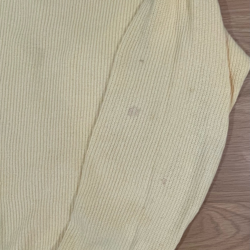 Eddie Bauer 100% Cotton Yellow Crewneck Sweater Mens Size M - Picture 5 of 5